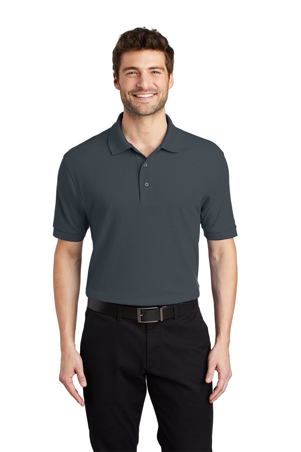 Port Authority® Unisex Silk Touch Polo - Dark Grey