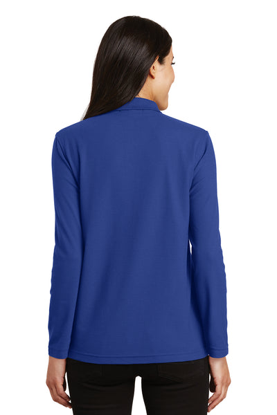 Port Authority® Ladies Long Sleeve Silk Touch Polo - Royal Blue