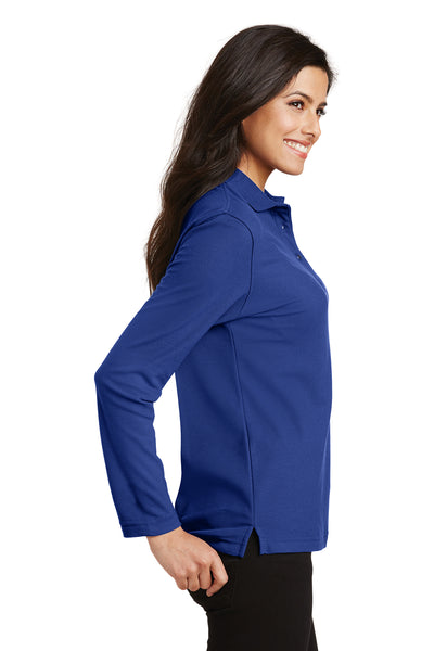 Port Authority® Ladies Long Sleeve Silk Touch Polo - Royal Blue
