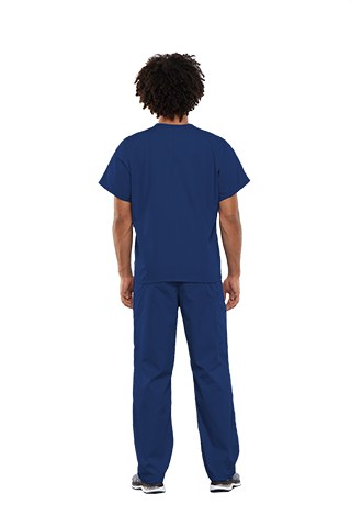 Navy Unisex One-Pocket Scrub Top